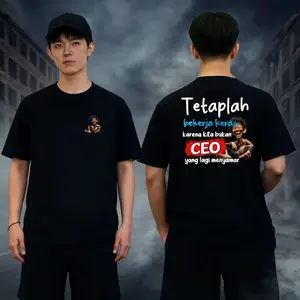 Kaos Oblong Desain Lucu & Konsep Kerja Keras | Kaos Distro Keren | Kaos Pria Wanita Regular Fit | Baju Kaos untuk Gaya Santai
