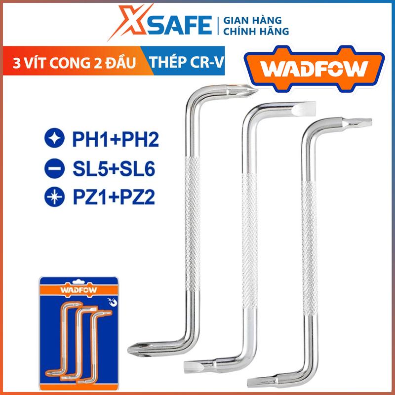 Bộ 3 tua vít đầu cong WADFOW chất liệu thép CR-V cứng cáp đầu dẹp và bake