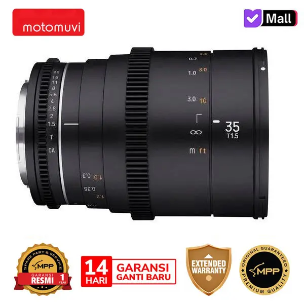 Samyang Lensa Kamera VDSLR 35mm T1.5 MK2 Compatible for Sony E