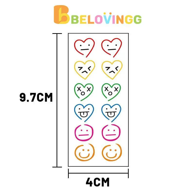 Sticker Tattoo Temporarry Emoticon Cute Stiker Garis Senyum Pelangi Belajar Lucu Stiker Tato Tahan Air Tahan Lama -BE 8