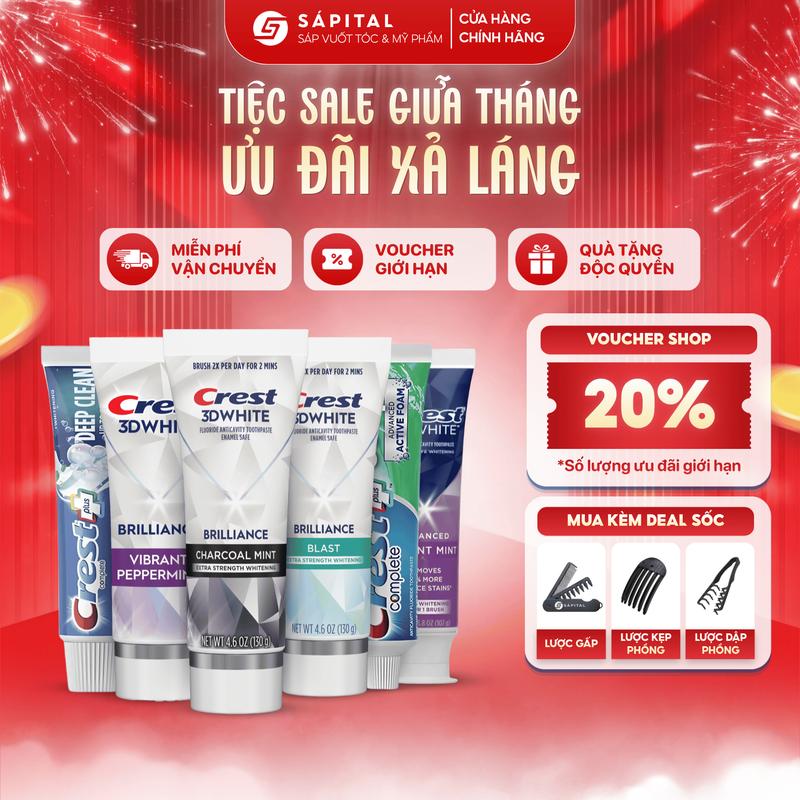 Kem Đánh Răng Crest 3D White Radiant Mint/Deep Clean/Scope Outlast/Brilliance -…