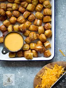 Bite-Sized Mini Pretzel bites 50 or 75 or 100 pieces with choice of salt or cinnamon sugar