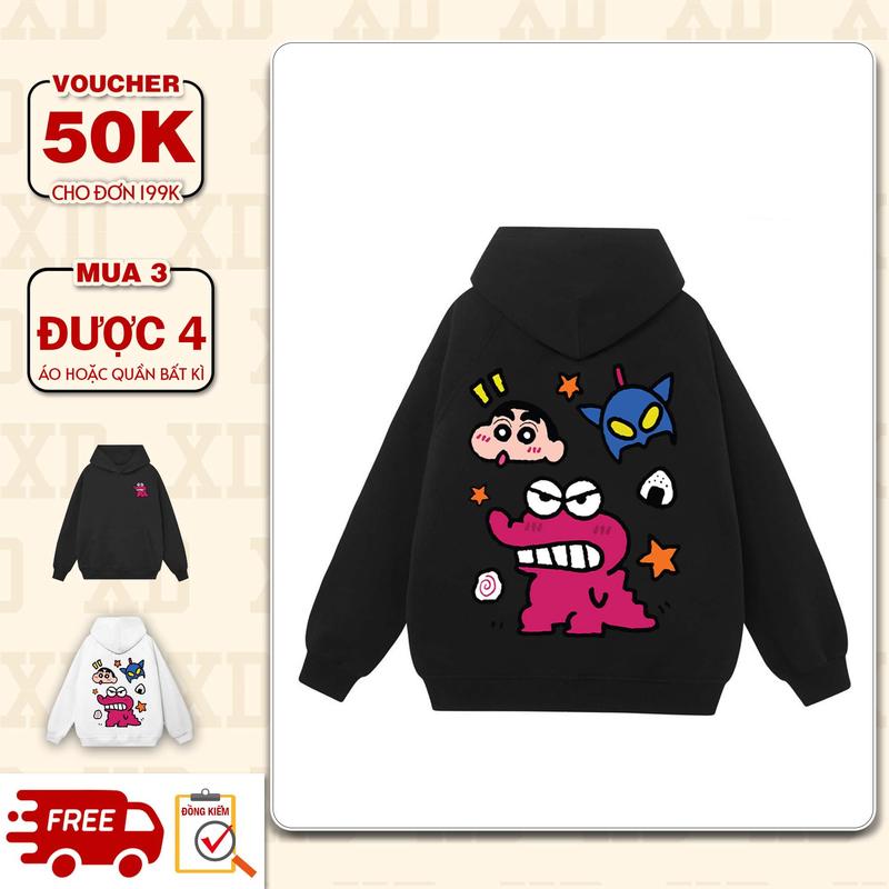 Áo Hoodie nỉ The Xide in hình SHIN KHỦNG LONG form unisex nam nữ chất nỉ bông dày dặn CĐ1