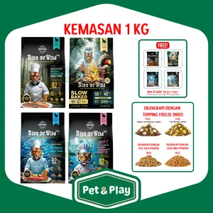 Bite of Wild P42 / F42 / K42 / B45 All Life Stages Cat Grain Free High Protein All Variant 1 Kg / Makanan Kering Kucing