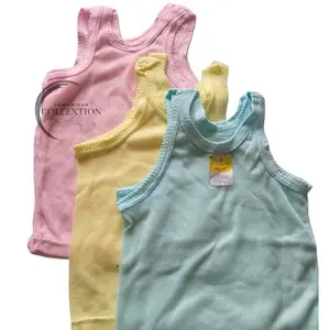 Kaos Dalam Anak Unisex 12Pcs warna warni katun lembut murah Tops