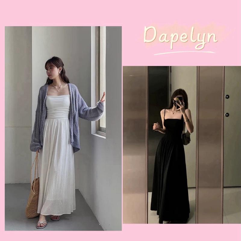  Váy Maxi 2 Dây Trắng Đen Nữ Cúp Ngực Có Mút Ngực Dáng Dài NT Dress  Có Bigsize  Đi Biển Tiệc 