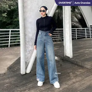 JINISO OVERTIME - 661 Ultra Baggy Highwaist Celana Jeans Wanita