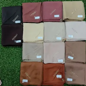 Hijab Deenay Liza Original Brown Series. Kerudung segi Empat Deenay Polos Warna Coklat
