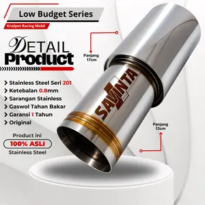 Knalpot Mobil SAVINTA Prodrag Sedet Full Stainless Anti Karat Ngebas Adem Bulet Empuk Universal Muffler Suara Bass Brio Ayla Agya Avanza Xenia Luxio Grand Max Gran Livina Karimun Kijang Innova Jazz Yaris Mobilio Ertiga Vios HKS JS Racing Spoon Sports