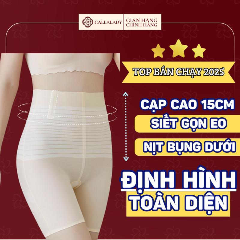  Quần gen bụng dưới Callalady định hình che mỡ bụng nâng V3 siết đùi cạp cao chất đúc su siêu mỏng thông thoáng 22 