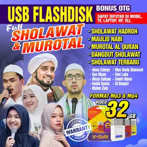 Flashdisk SHOLAWAT RELIGI - Hadroh - Maulid & Murotal Al-Qurán 32GB mp4 music player
