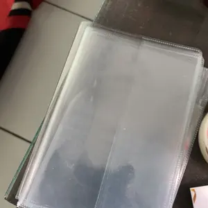 ANP88 - Cover Pelindung Paspor Transparan PVC Tebal & Fleksibel Tahan Air dengan Slot Kartu Bawaan untuk Buku Nikah Tabungan dan Buku Kecil Lainnya