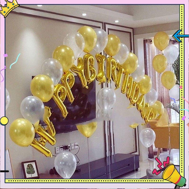 KX Home 16 Inch Balon Foil Huruf/Gold A-Z Balon / Foil Angka 0-9 Gold/Dekorasi Ulang Tahun Pesta Pernikahan 3