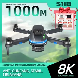 S118 Drone kamera jarak jauh fotografi udara profesional murah dual camera drone premium ulang tahun