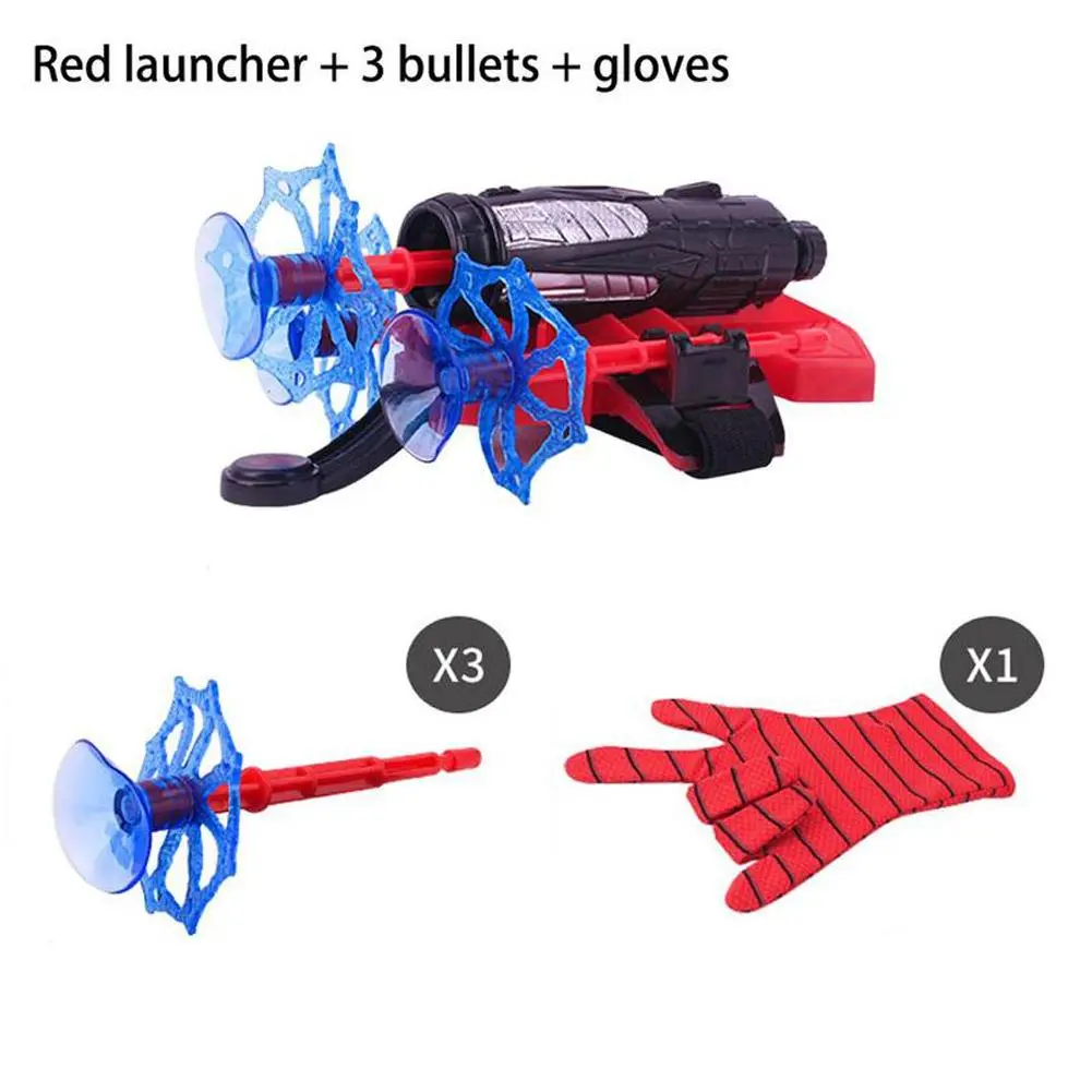 1Set Spiderman Glove Launcher Spiderman Toys Plastic Cosplay  Set