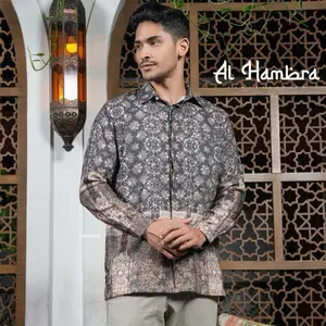 KEMEJA PANJANG ALHAMBRA ARABELLE PRIA DEWASA SHIRT LONG FURING RAYON PREMIUM