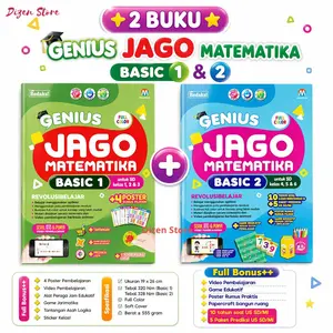 (Isi 2 Buku) Paket Jago Matematika (Genius Jago Matematika Basic 1 dan 2) Untuk SD Kelas 1-6 | Bundling Ziyadbooks