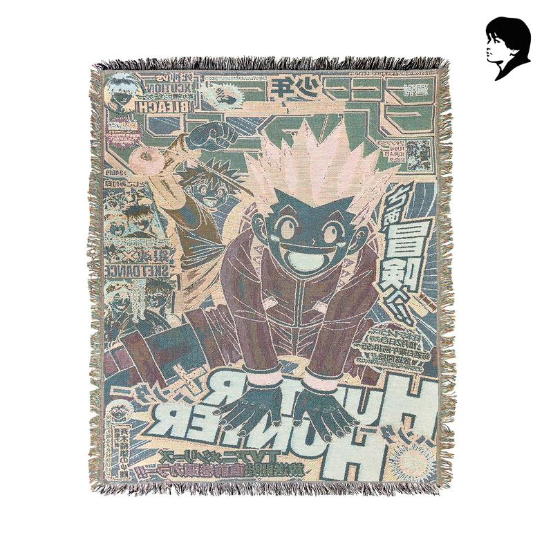 Woven Tapestry Art Hunter X Hunter Gon & Killua L130cm x P160cm | Throw Blanket / Wall Decoration 4