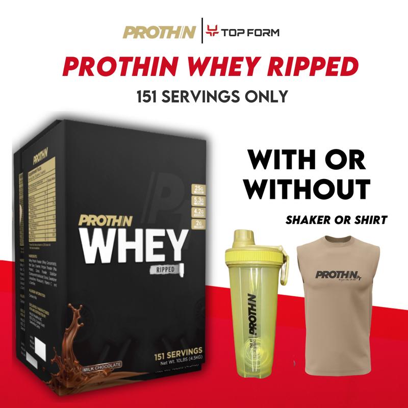 Prothn PROTHIN WHEY RIPPED 151 Servings FREE SHAKER- 4500g Protein powder ...