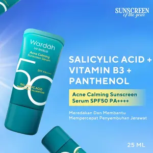 Wardah UV Shield Acne Calming Sunscreen Serum SPF 50 PA++++ | Sunscreen Acne Calming
