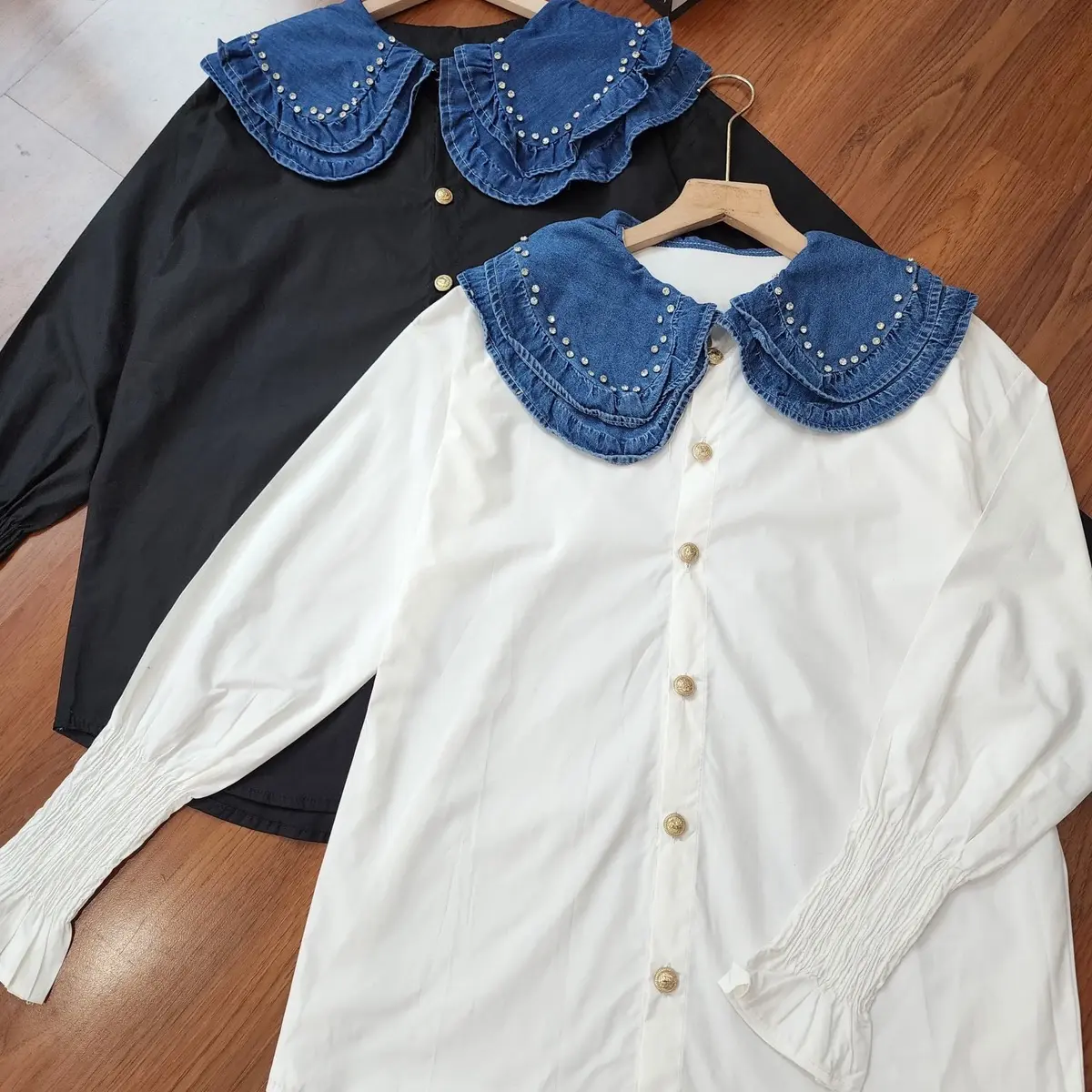 Atasan kemeja 2 warna by Albashop