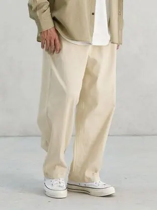 ORLEN DENIM Celana Chinos Reguler Loose Pants Chino Panjang Pria Standar Baggy Model Gombrong Non Strecht Basic Canvas Dewasa Remaja