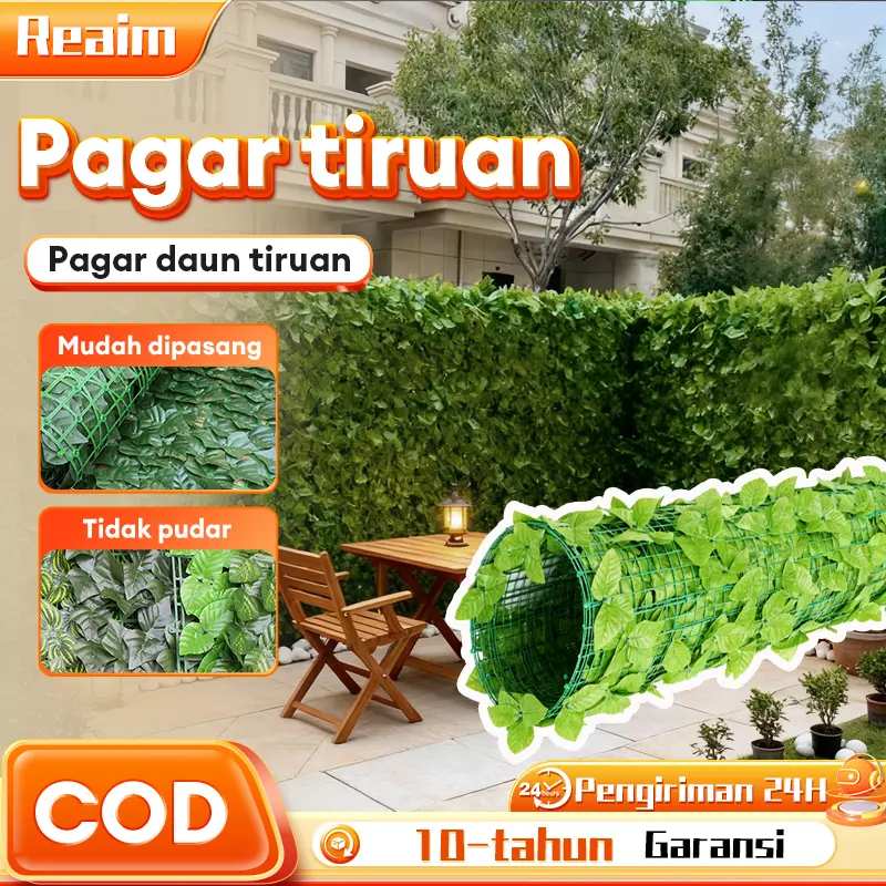Plastik Dinding Rumput Buatan/0.5M*3M/1M*3M/Daun Rambat Sintetis/Daun Pagar Roll Artificial Hias/Tanaman Hias Sintetis/Daun Hias/Daun palsu/Rumput Hias/ Tanaman Hiasan Daun/Daun Rambat Dinding