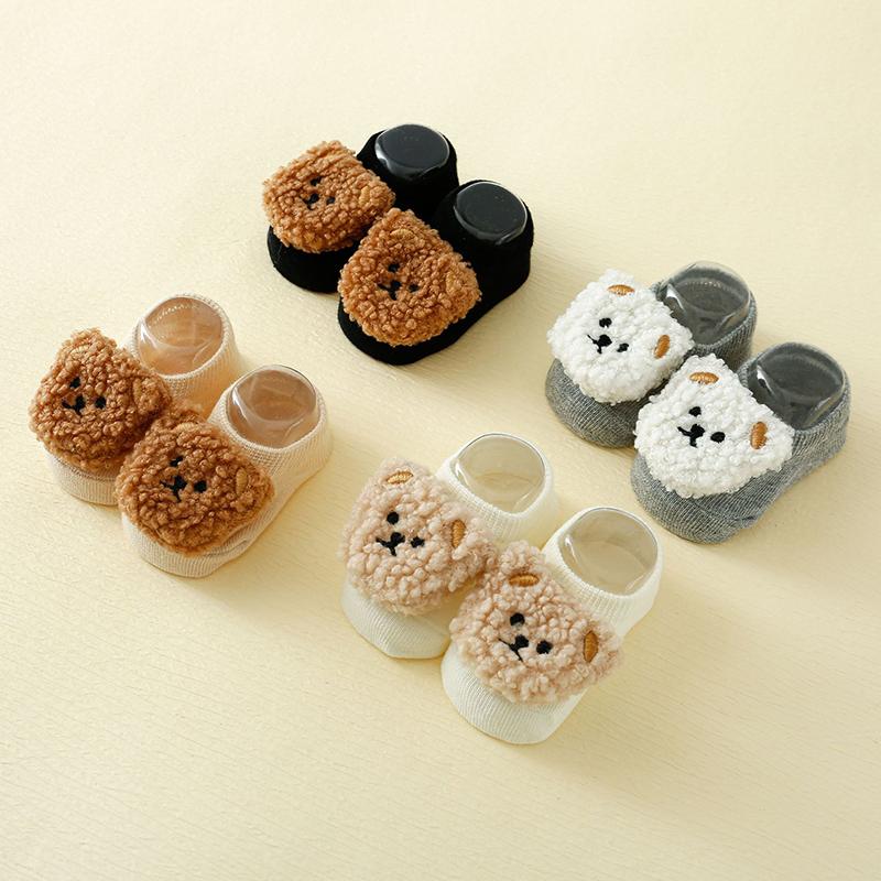 Vớ Mắt Cá Chân Chống Trượt Hình Gấu Hoạt Hình Cho Bé Vớ Sàn Cho Trẻ Sơ Sinh Bé Trai Và Bé Gái