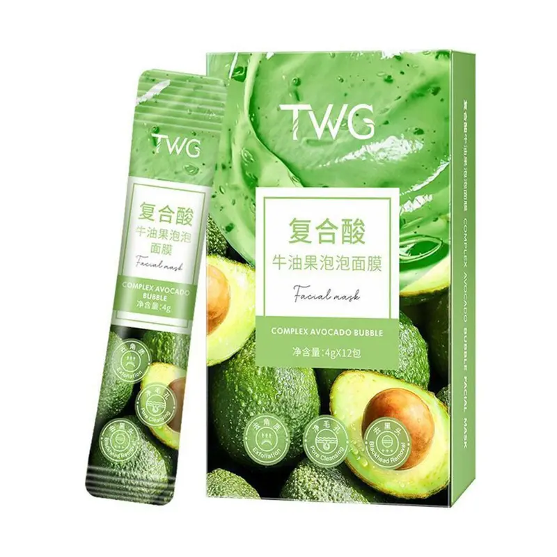 TWG Complex Sour Avocado Bubble Facial Mask - Masker Wajah dengan Busa Ekstrak Alpukat 0