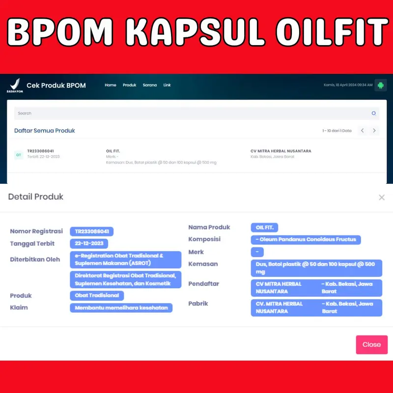 Oilfit Kapsul Herbal Mata Berlemak / Mata Kuning Penyakit Glukoma Pterygium 5