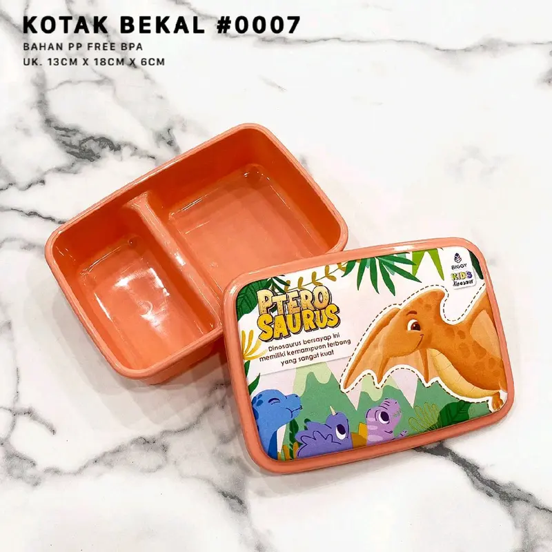 Tempat Makan Plastik Polipropilena Kotak Bekal 0007 dengan Motif Karakter Lucu untuk Anak Paud atau TK 1