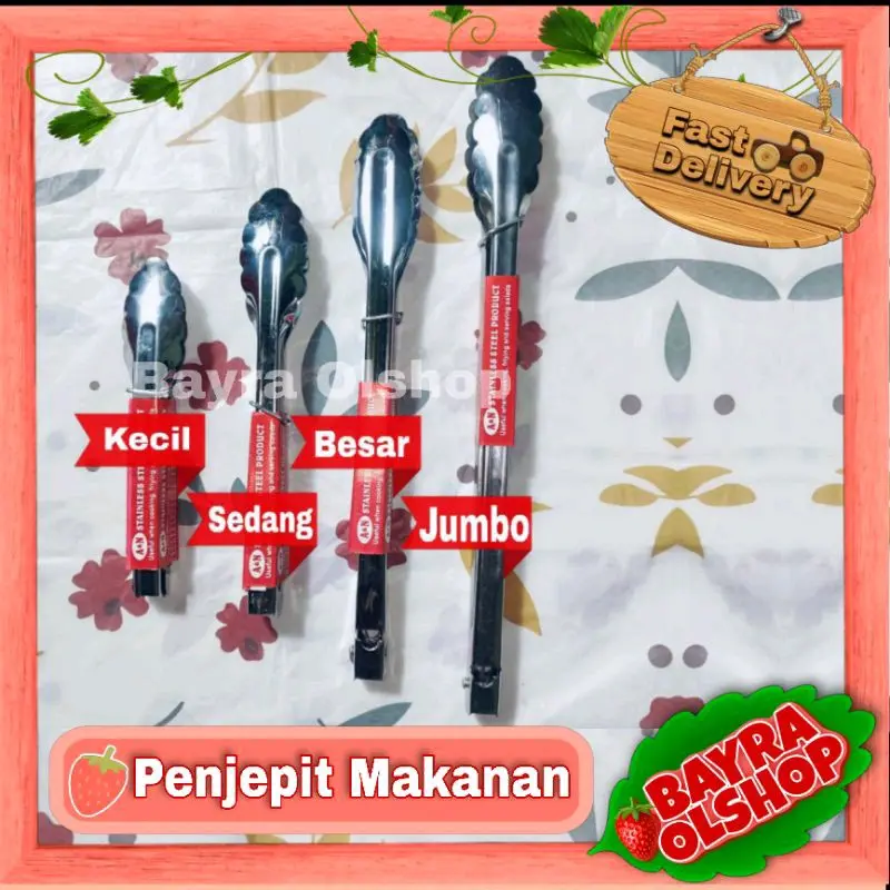 Penjepit Makanan Stainless / Jepitan / Capit / Capitan Makanan