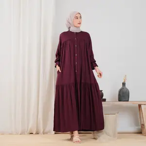 NAILA Dress Gamis Casual Pakaian Wanita Muslimah dengan Desain Elegan dan Nyaman untuk Kegiatan Sehari-hari