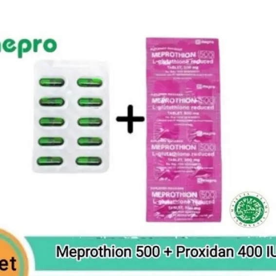 PAKET BUNDLING Meprothion 500mg 1 strip dan Proxidan 400iu 1 strip