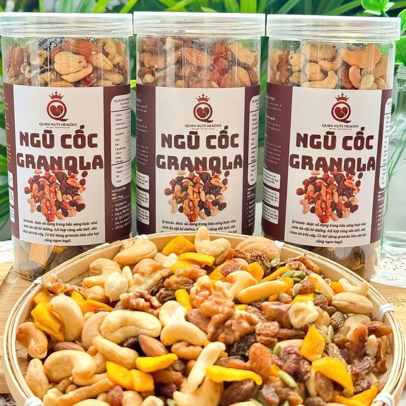 Kính chất tốt 500g Ngũ cốc không yến mạch thơm giòn/ Granola siêu hạt nướng mật…