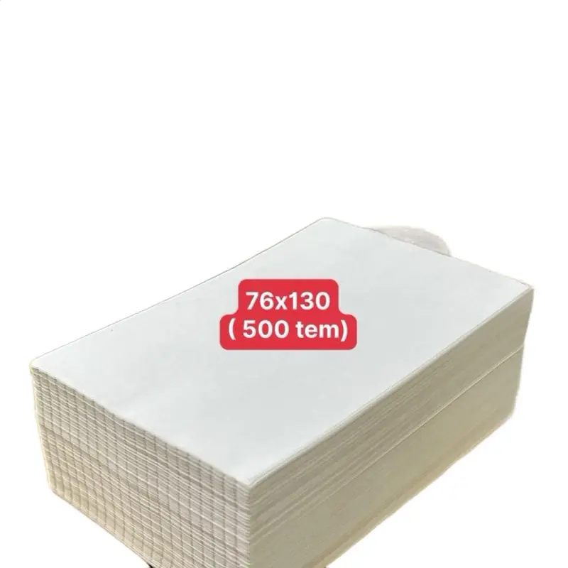 Combo 5 tệp tem nhãn nhiệt kích thước A7 ( 76x130)mm - 500 tem in tem Tmđt - in mã vận đơn, in bill 5