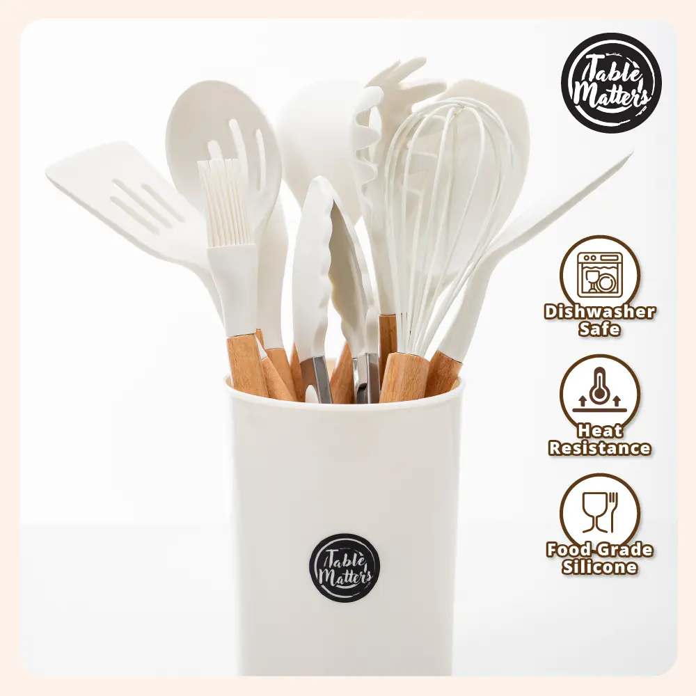 Table Matters - Silic White - 12pcs Kitchen Cooking Utensil Set
