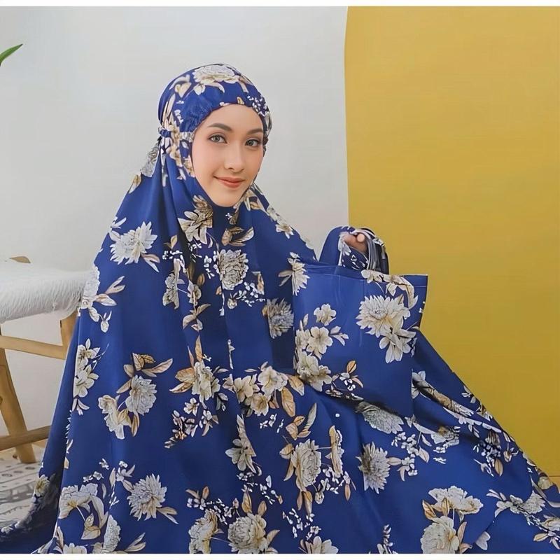 Mukena Dewasa Katun Premium Bunga Sakura Travelling Mewah Mukena Adem Motif Katun Bali Mukenah Muslim Renda Cantik Wanita Nyaman viscose rayon zura pink 5