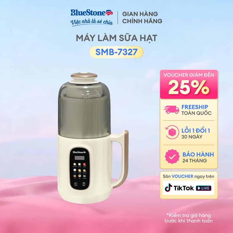 Máy Làm Sữa Hạt Đa Năng BlueStone SMB-7327 1 Lít 800W 9 Chức Năng Lưỡi Dao 10 Cánh An Toàn Tự Làm Sạch