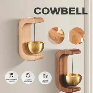 Bel Lonceng pintu/Bel Pintu Kayu Bel Dekorasi Ramadan Pintu Rumah Magnetik Beech Bel Lonceng Pintu Bel Pintu Kenari Lonceng Pintu Kuningan Dekorasi Rumah