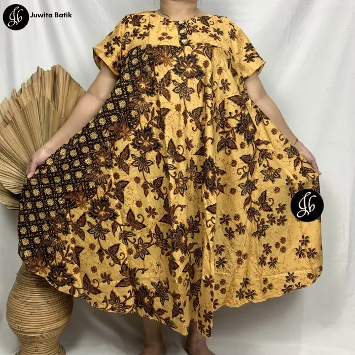 Daster Payung Jumbo Ld 130 3Xl Motif Batik Mahkota Kencana Busui