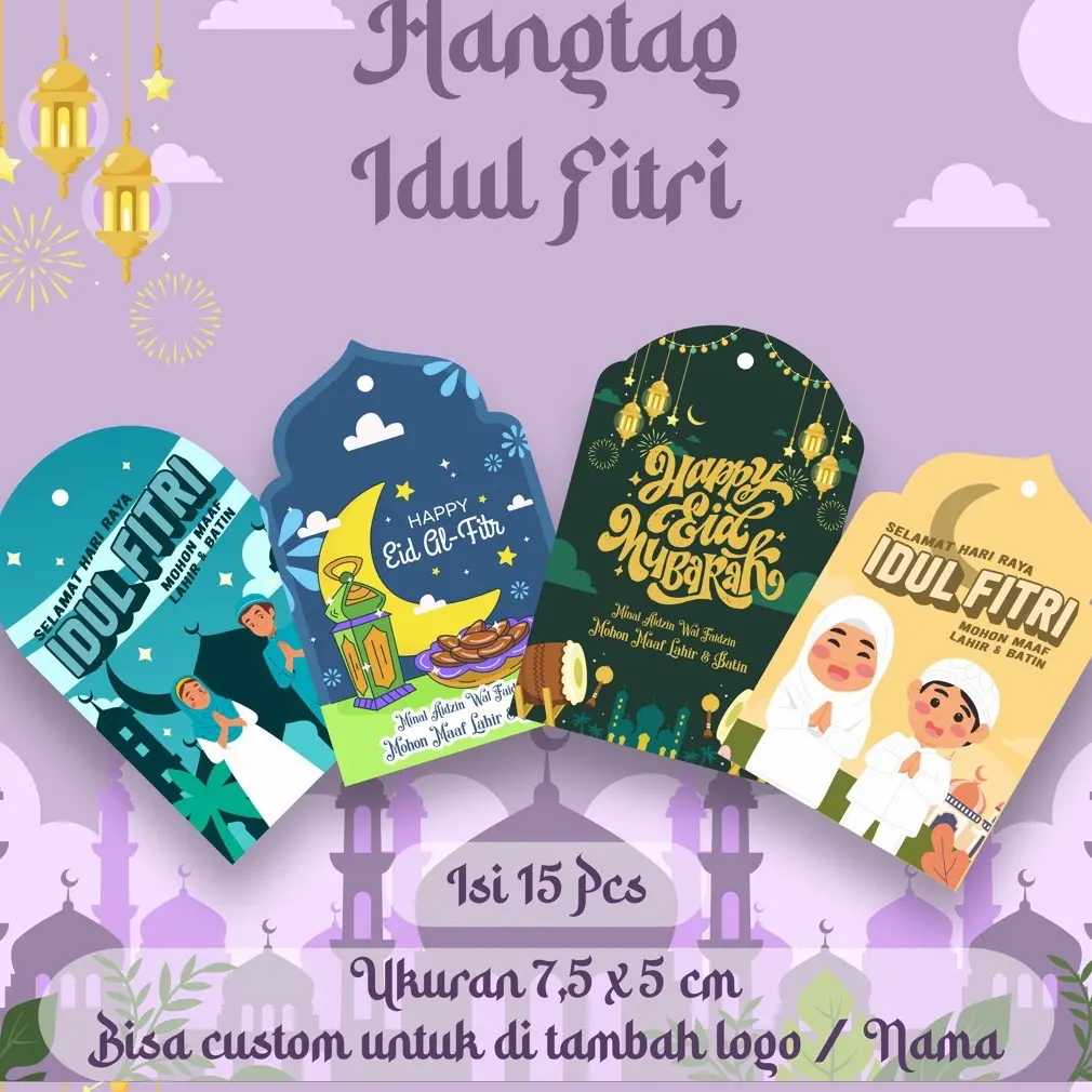 Hangtag Label Idul Fitri Set 3 in 1 Murah