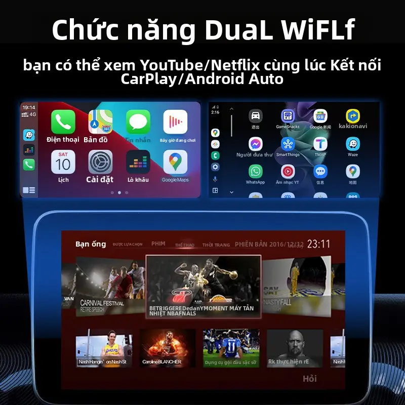Y1 CarPlay Magic Box, Bộ Chuyển Đổi không dây, với Video và Hỗ Trợ Android Auto, Tương thích với ô tô 3