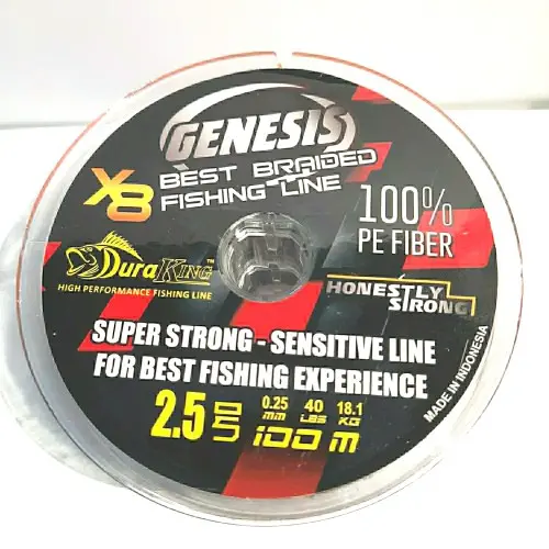 PE Duraking Genesis 100M X8 dan X12 Multi Color Super Strong 1