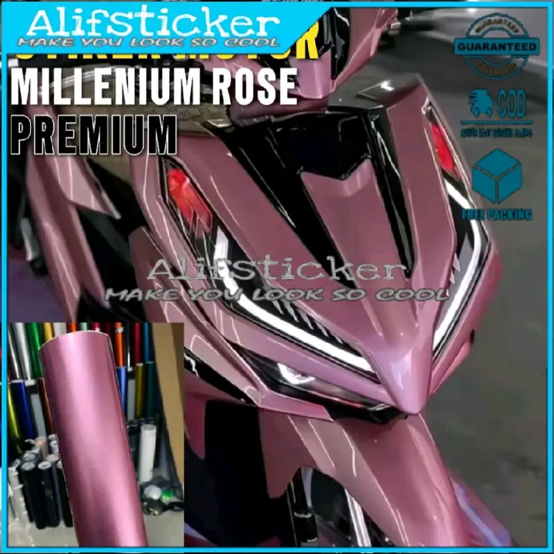 Stiker Skotlet Metalik Candy Premium Rose Pink untuk Variasi Motor Motorcycle 0