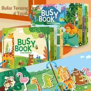 Tema Buku Sibuk Buku Tenang Buku Pencerahan Pertama Bayi Mainan Pembelajaran Untuk Anak-anak
