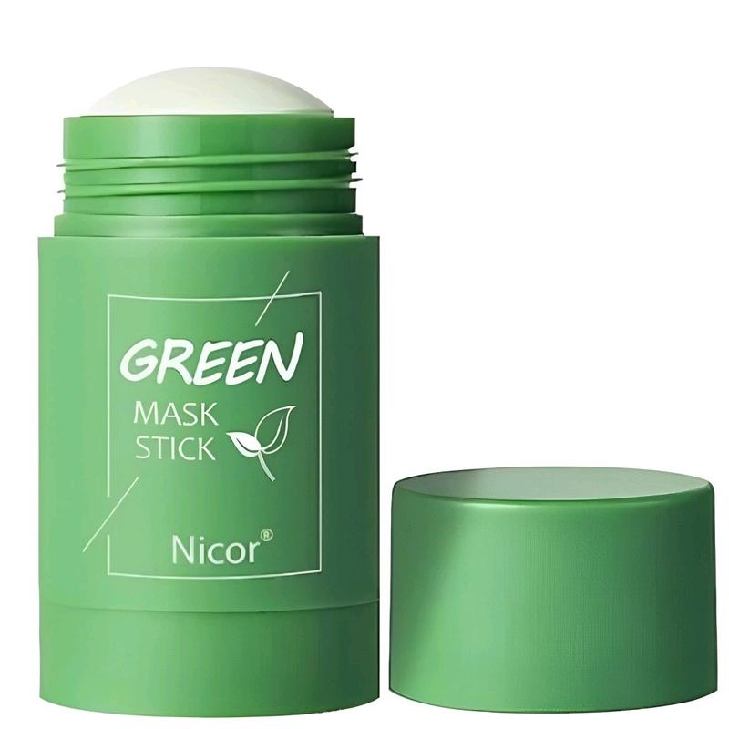 Green tea Mask Cleansing  Clay Stick Masker Wajah Untuk Kulit Berjerawat Kotoran skincare menghilangkan Teh Melembutkan Berminyak Komedo 1
