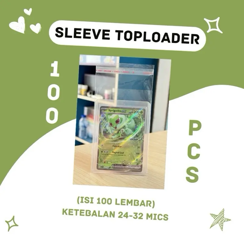 Sleeve Pelindung Toploader Bening Ukuran Standard (24 Micron)