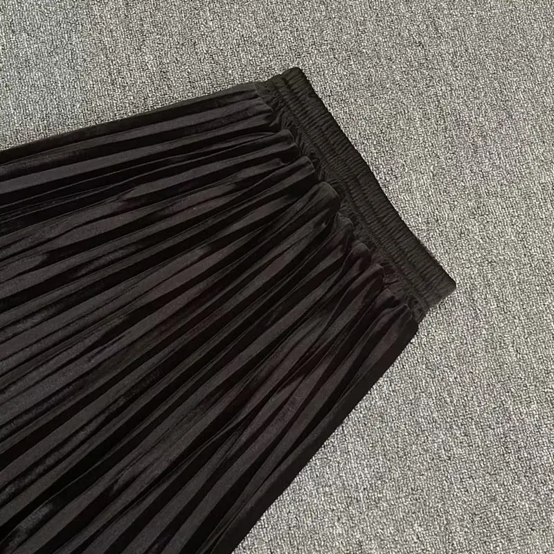 ROK PLISKET BLUDRU PANJANG PREMIUM IMPORT / ROK PLEATED BLUDRU Mewah 5