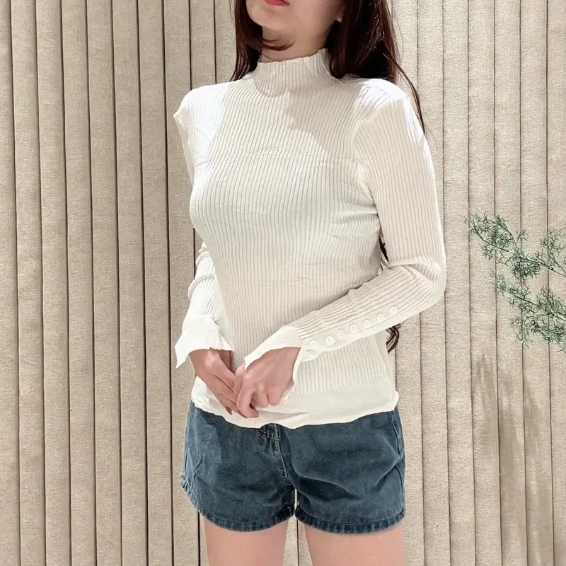 [LUXE.DLABEL] - F4 TOP [ Atasan Rajut Wanita Atasan Rajut wanita Atasan lengan panjang rajut Kaos wanita Vest wanita Atasan Wanita Atasan Halter tank wanita top Croptop 7